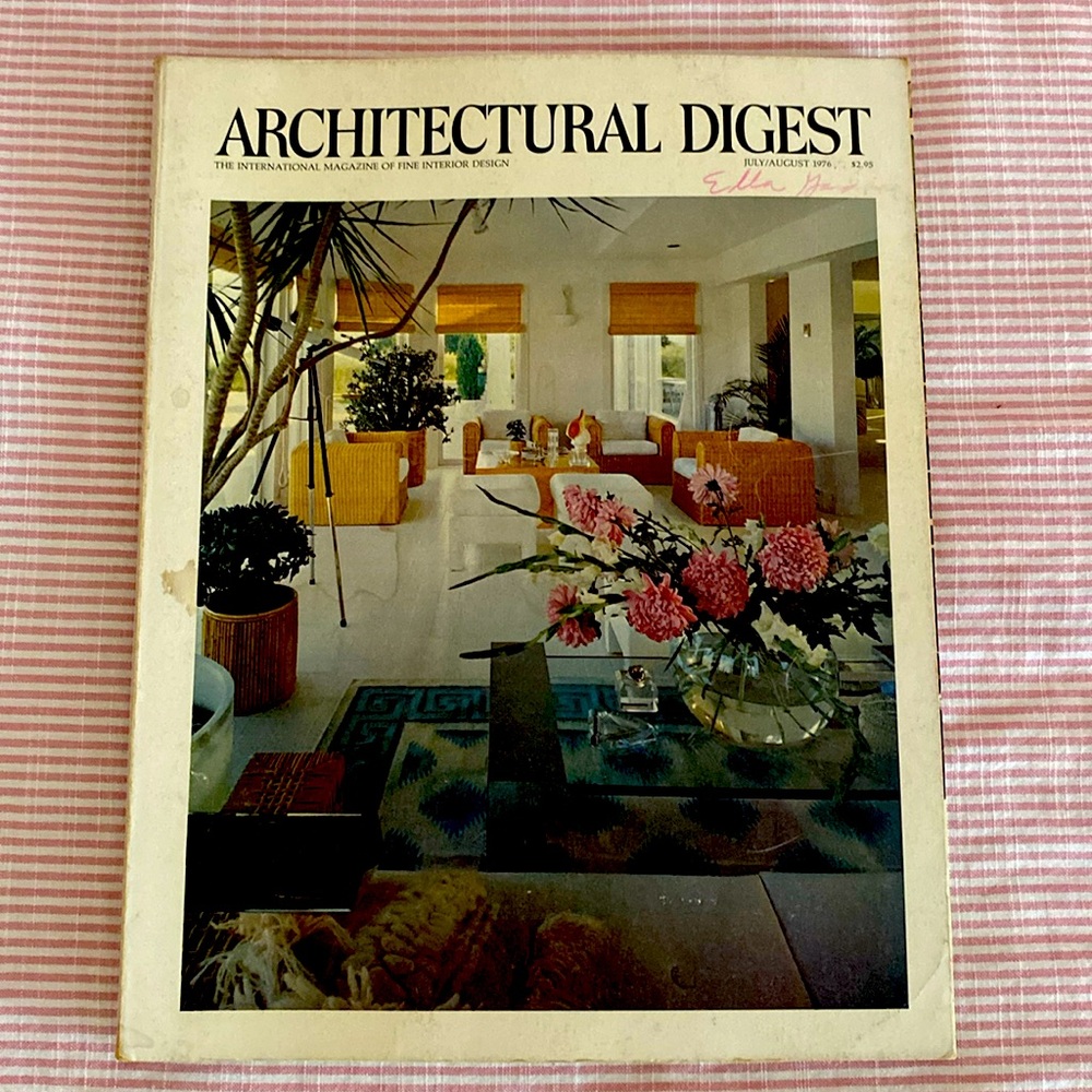 Vintage July/August 1976 Edition Architectural Digest Magazine